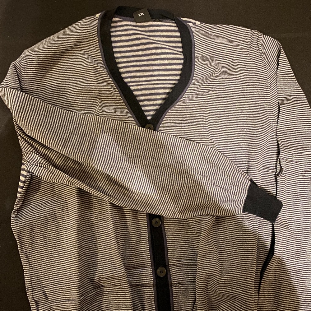 Hugo Boss Button Up V Neck Sweater - Size XXL